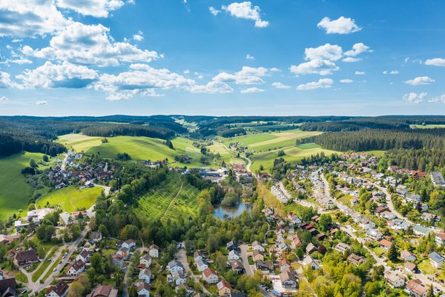 Unterkirnach Schwarzwald Luftaufnahme arial view