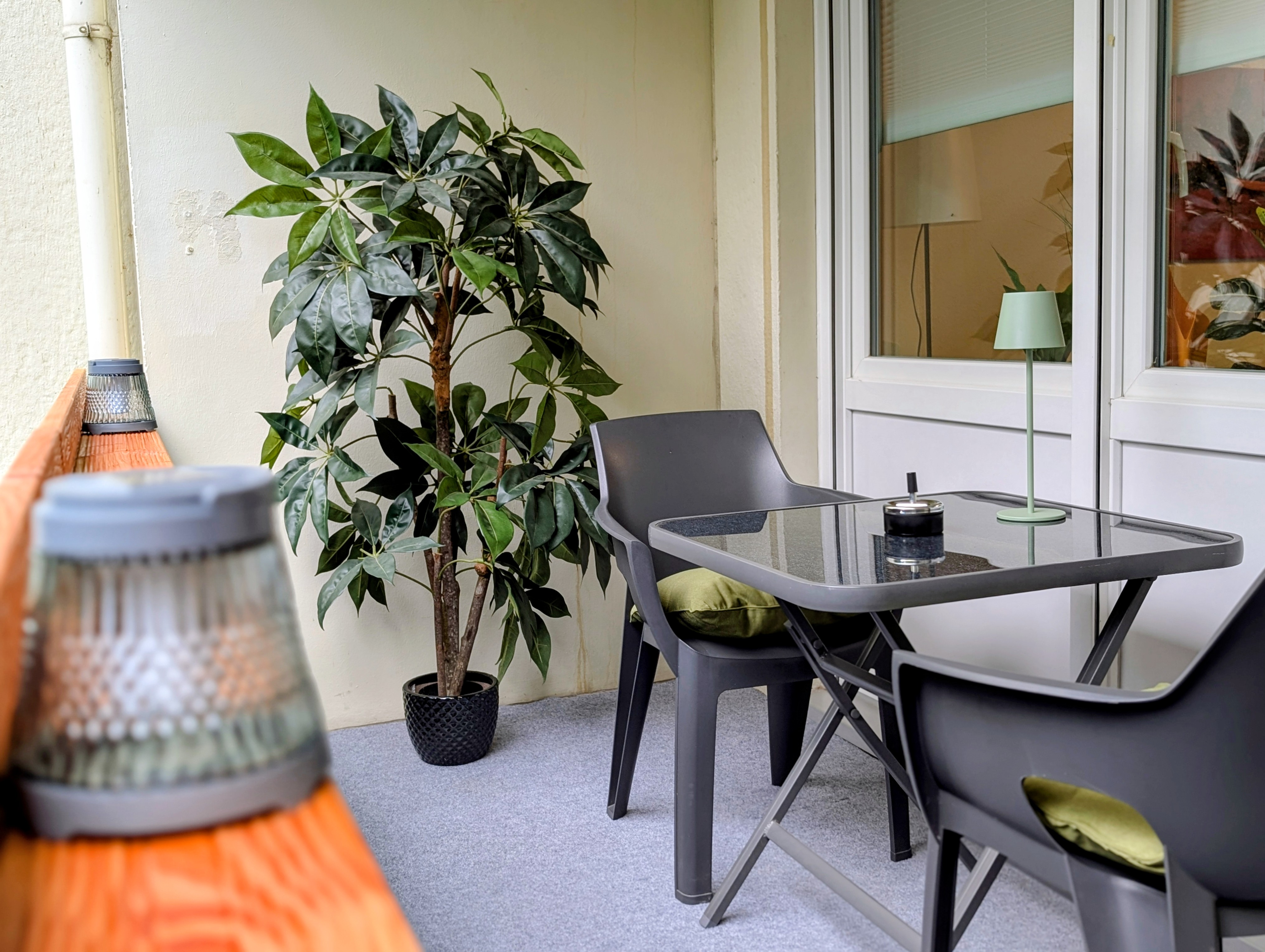 Apartment Fuchsbau Unterkirnach Schwarzwald Balkon mit Blick auf Talsee
